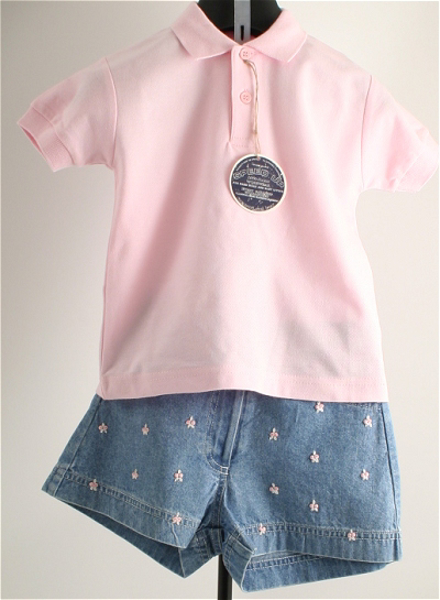 Immagine di Completo da bimba jeans e rosa