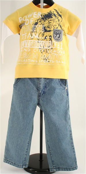 Immagine di Completo Jeans e Giallo
